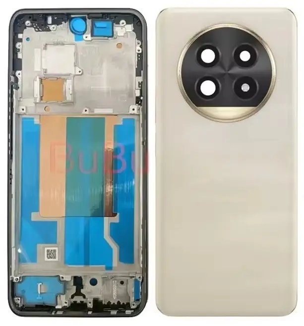 For Realme 13 Pro+ LCD Front Frame Middle Housing full Body Gold
